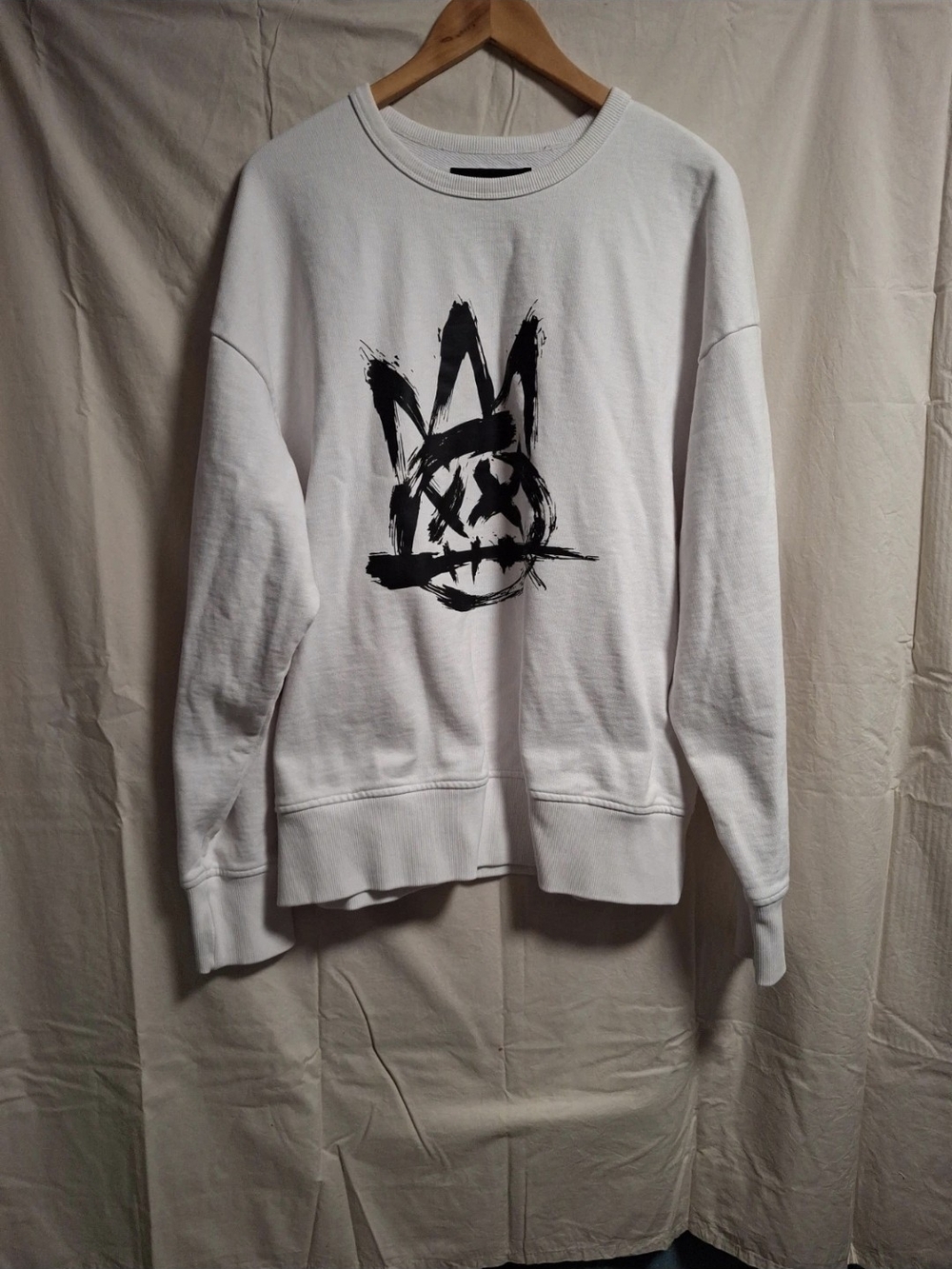 Cult of Individuality White Crewneck with Black Graphic Size Xl